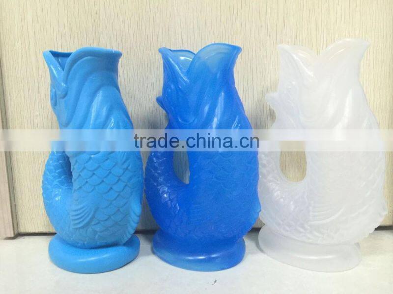 Wholesale OEM blow molding plastic fish flower vase,small vase