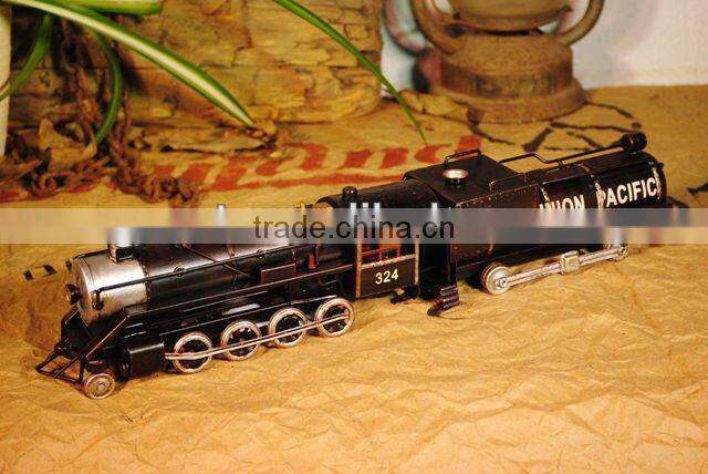 Antique train head metal model crafts with paint