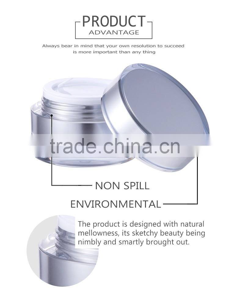 Wholesales high quality PMMA colorful plastic cosmetics cream empty jar
