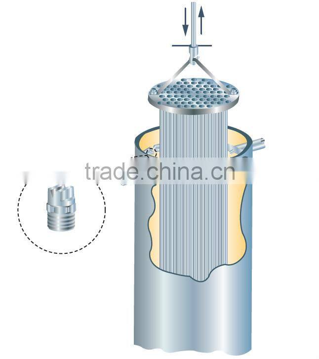 Sweeper truck spray nozzles for cleaning