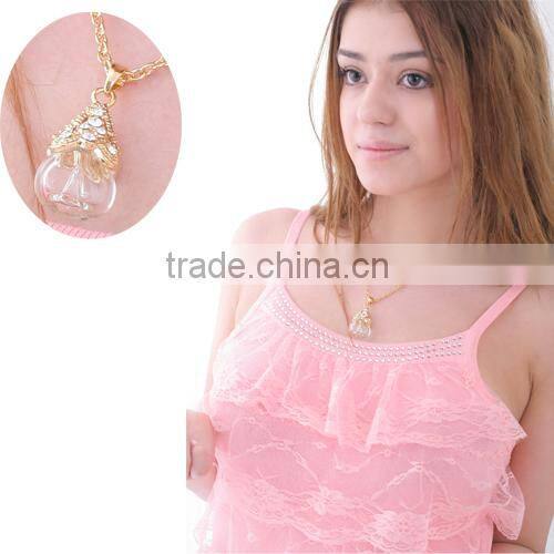Luxury enjoyment Necklace Pendant Glass Perfume bottle jewelry Necklace