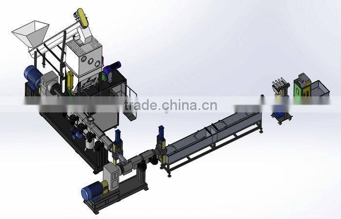 Side force feeder plastic pelletizing machine /plastic granulating machine