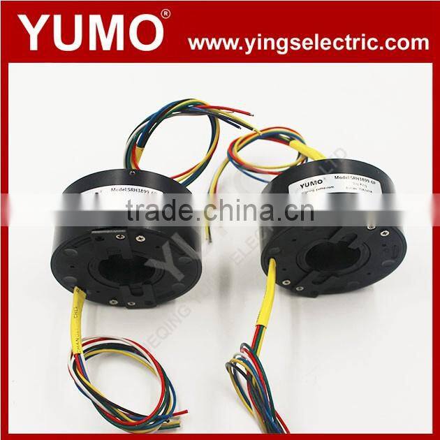 Electric slip ring ethernet type high current SRH3899-6P 38.1mm 500mm 6 circuits slip ring