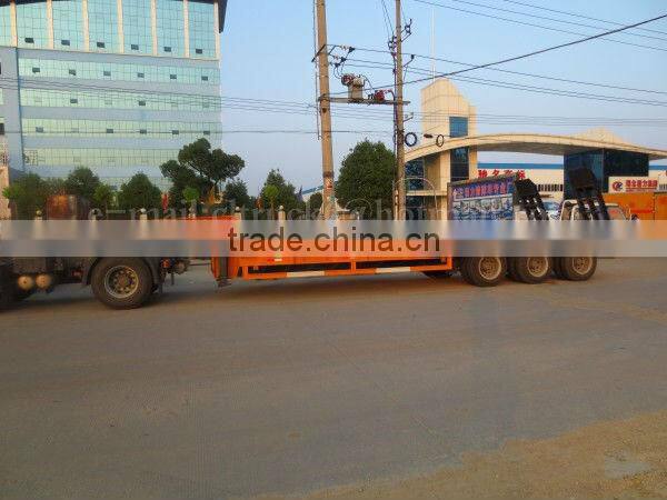 3 Axles Heavy Duty Low Flatbed Semi Trailer 50Ton