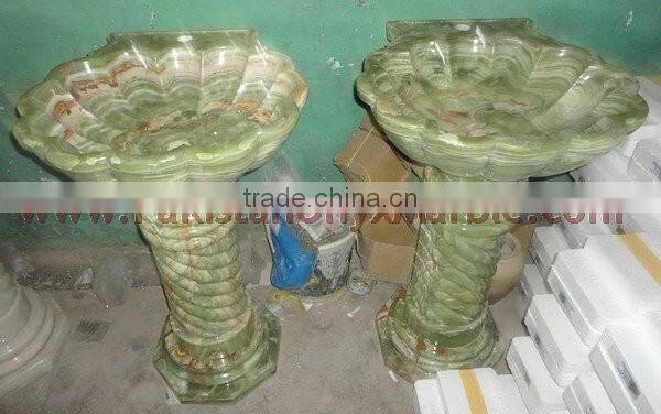 MODERN BRIGHT ONYX PEDESTALS SINKS AND BASINS