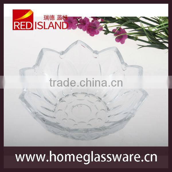 high quality decorative glass lotus design bowl