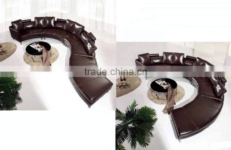 Bisini New Design Brown Leather Sofa