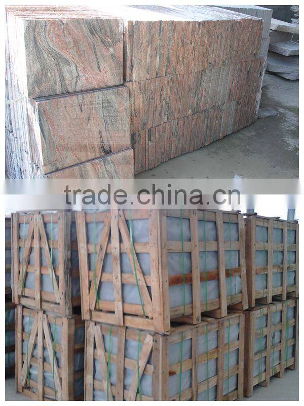 China multicolor red granite mushroom stone