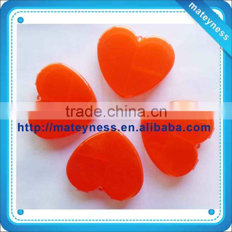 Heart Shape 3 Compartments Pill Case