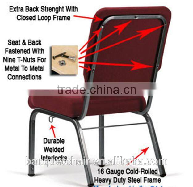Hot sell iron metal church chair for church