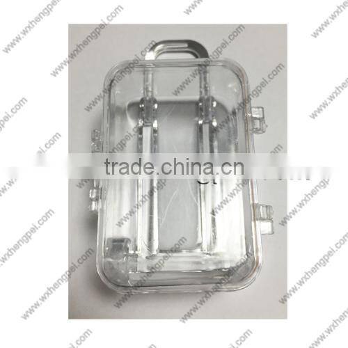 Cleverish portable cute transparent trunk plastic storage jewelry wedding box kit