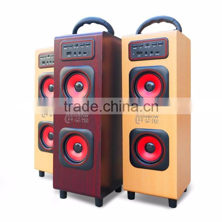 High Fidelity New Ratro Style Home Theatre Bluetooth Speaker Support TF Card With Microphone, Cube Wireless Loudspeaker For Sale