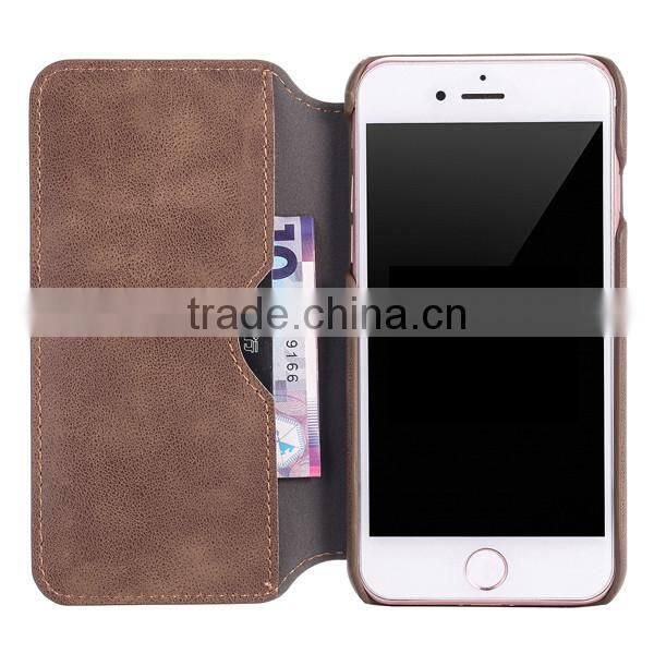 New product wallet flip PU leather mobile phone case for iPhone 7