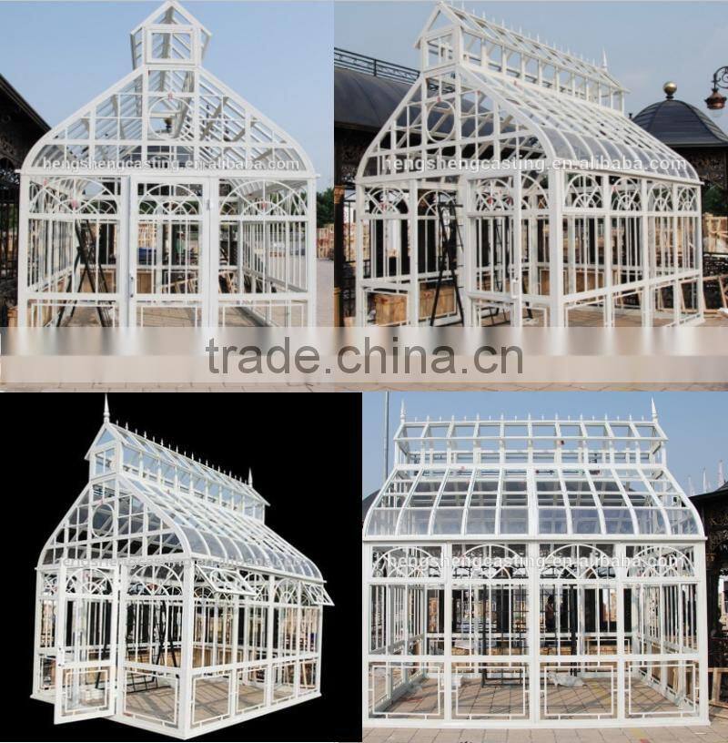 Trade assurance Galvanized steel frame garden greenhouse China supplier