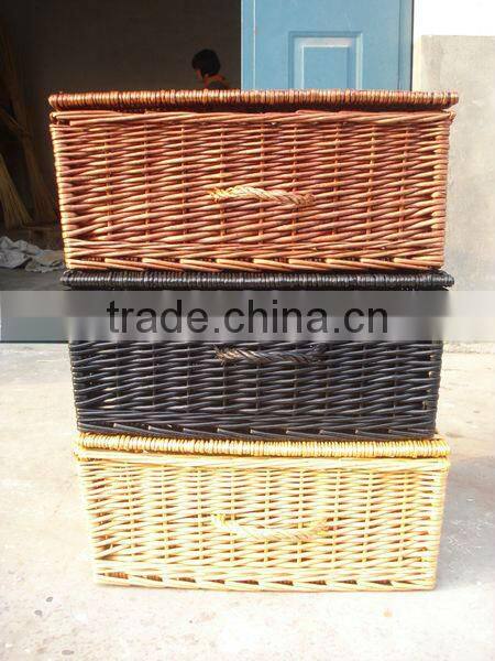 New design rectangular lift-off lid storage basket with lid