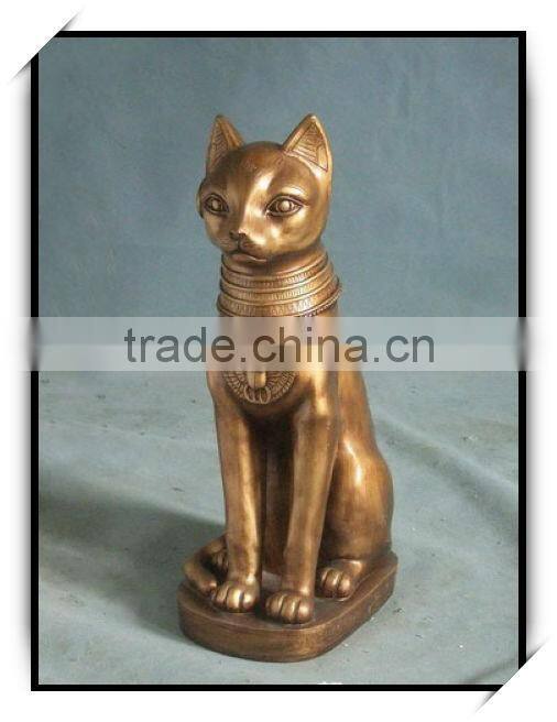 China personalized indoor golden cat animal carving