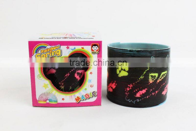 plastic magic rainbow spring with animal pattern toys/hot sale rainbow circle