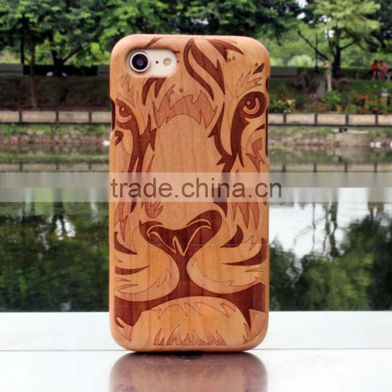 Classical Chinese walnut/bamboo/rosewood/cherry/maya cartoon cell phone case for Iphone