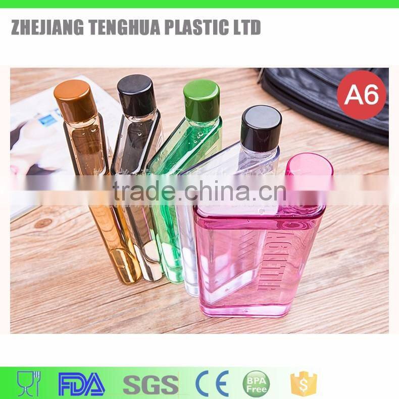 Pink Lid Plastic Baby Bottle Eco-friendly clear Baby Bottle with Straw