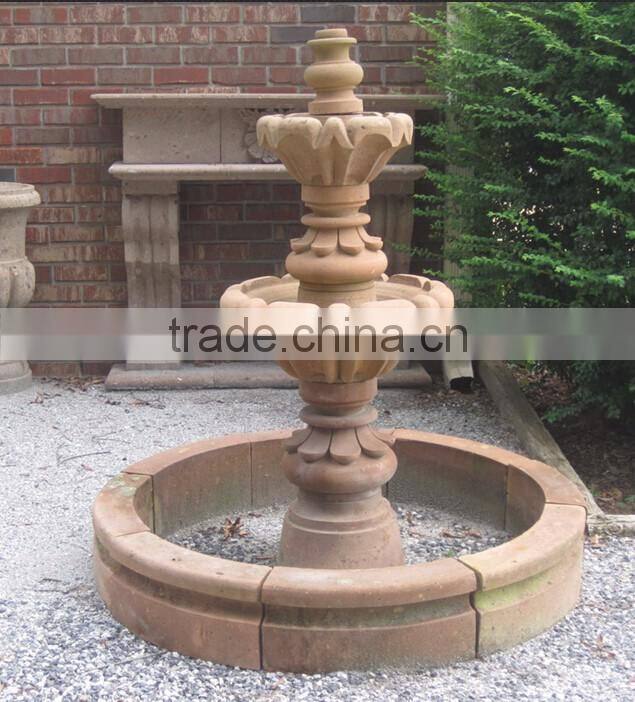 four tiers fountain home decor stone garden cantera stone fountains