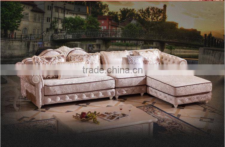 M501Amercian style sofa fabric velour fabric living room sofas/sectional fabric sofa