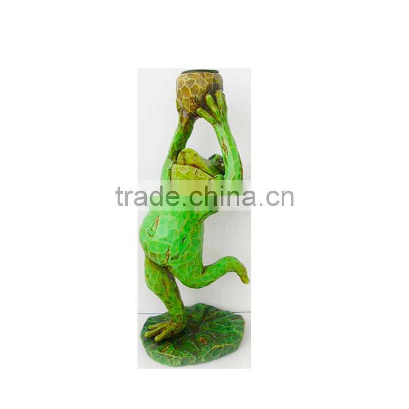polyresin frog planter garden figurine