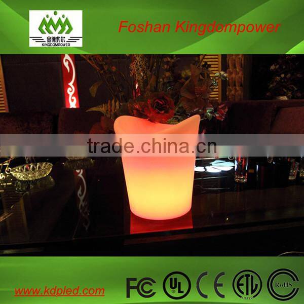 LED colorful decorative white plastic lighted wine bucket
