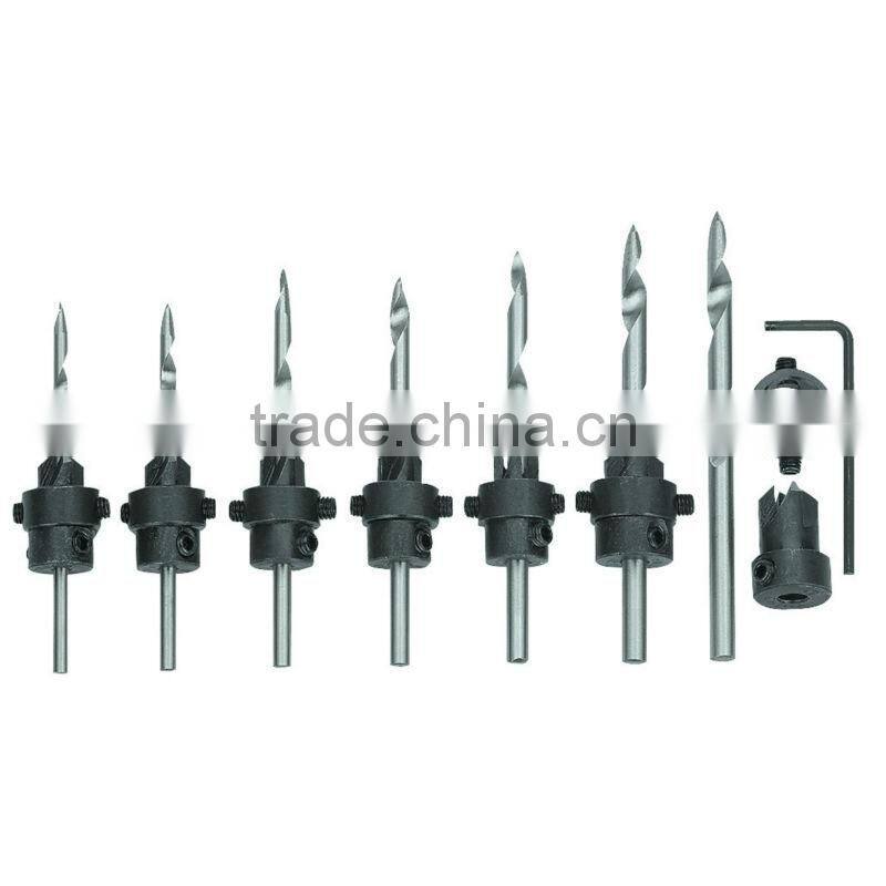 Carbon Steel Tapered Drill Bit And Countersink Set, 22 Piece carbide drill bit twist drill bit scrap drill bit