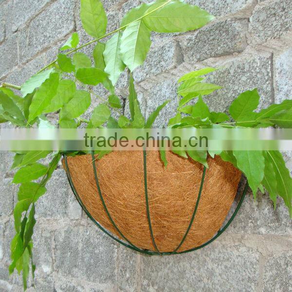 window coconut fiber hanging flower basket
