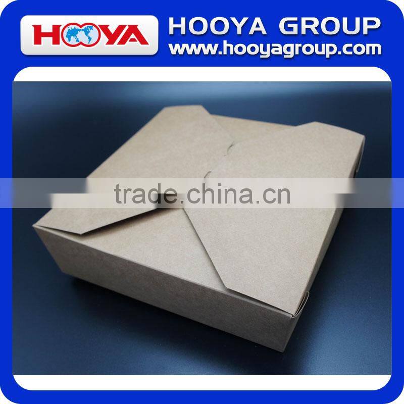 Disposable brown kraft paper food packing box,can printing LOGO