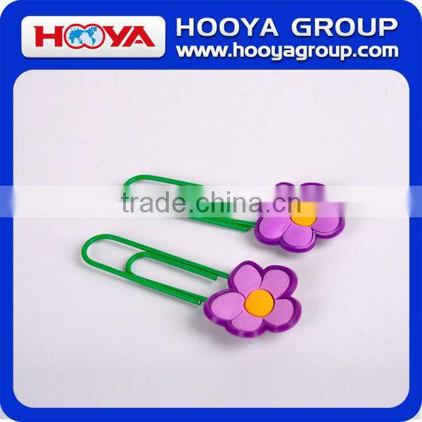 For kids shaped jumbo soft PVC fancy promotional craft paper clip bookmark