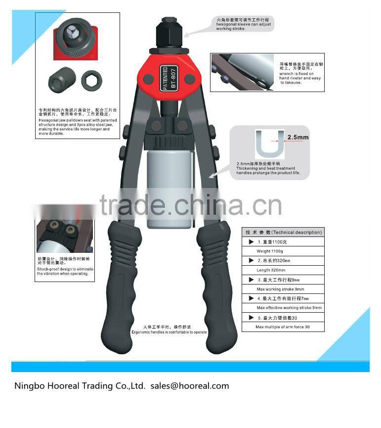13"(320mm) Blind Rivet Hand Rivet Gun Set Very Heavy Duty! New Size! Riveter Will Pop Stainless!