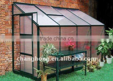 close to a wall aluminum garden greenhouse / measure 122(W)x245(L)x220(H)