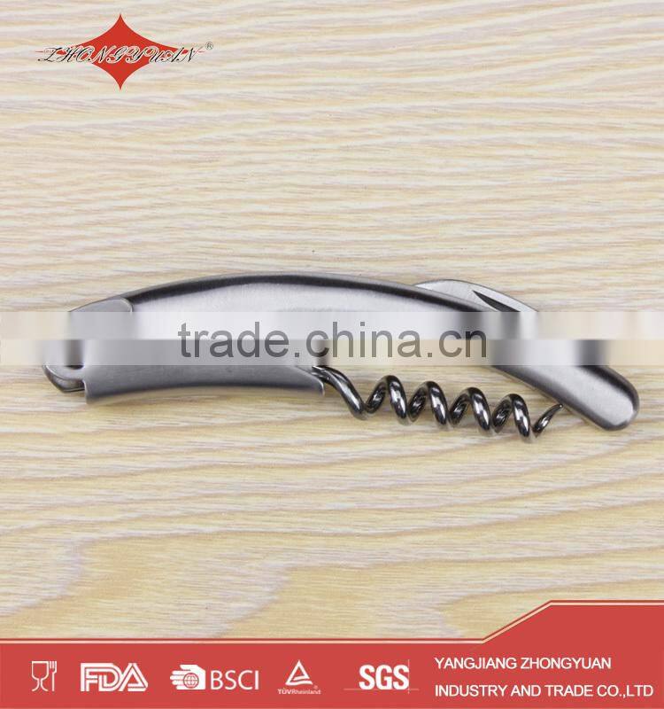 ZY-K1048 China manufacturer stainless steel bottle opener wine corkscrew