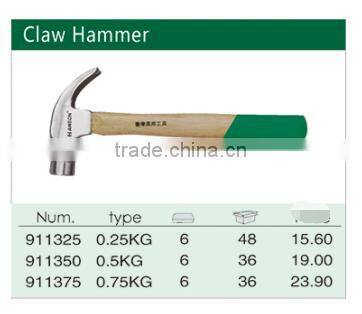 Professional Multifunctional Claw Hammer with 0.5KG