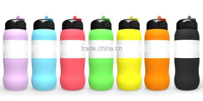 Folding hot and cold water bottle silicone