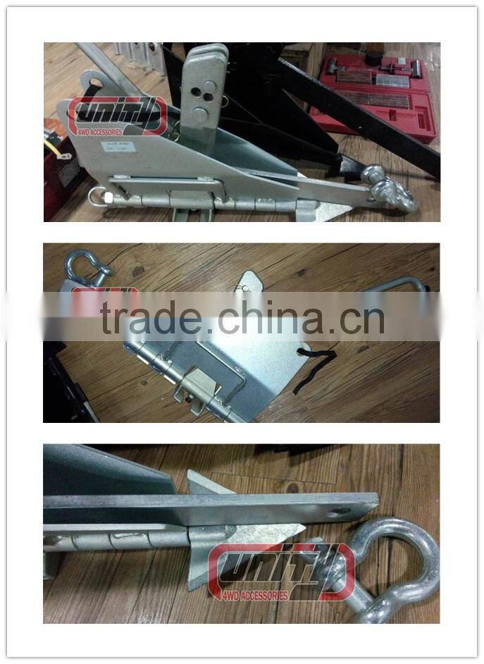 4x4 offroad vehicle black color ground anchor