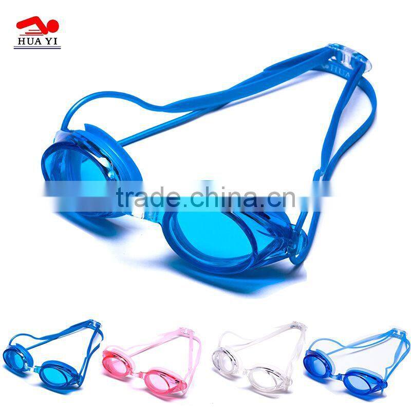 Wholesales custom printed racing transaprent lens swimming goggle