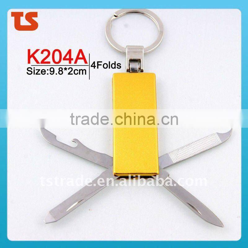 2014 Mini Multi Cute design LED metal utility keychain gift knife K404A