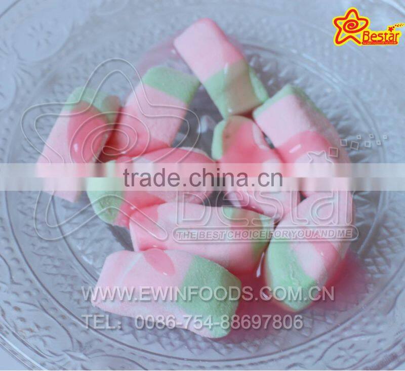 Hot Sale Strawberry Shape Marshmallow With Fruity Jam