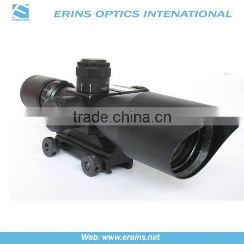 Compact 2.5-10X40 rifle scope red green Mil-Dot Reticle with side attached red laser sight scope combo