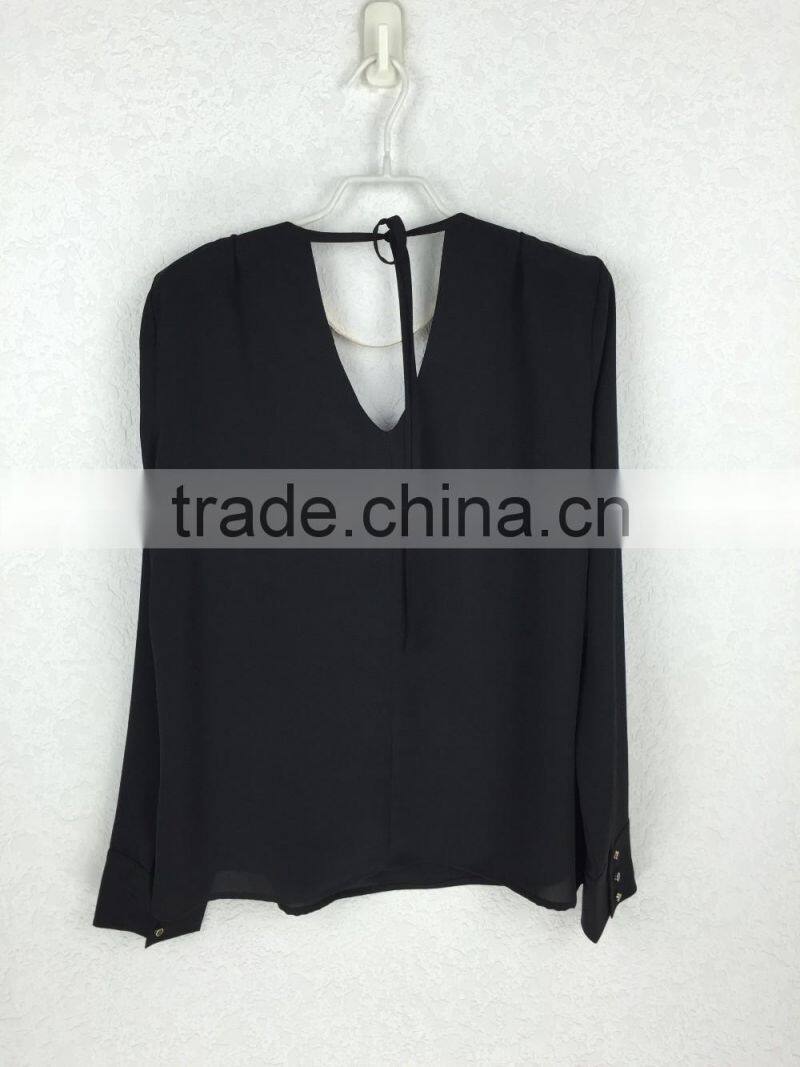 2016 Sexy V Neck Long Sleeve Women Pullover Sweater Blouse