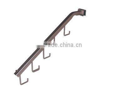 Metal Waterfall Powder Coating Wall System Post 5 Hooks Faceout Slatwall Bracket