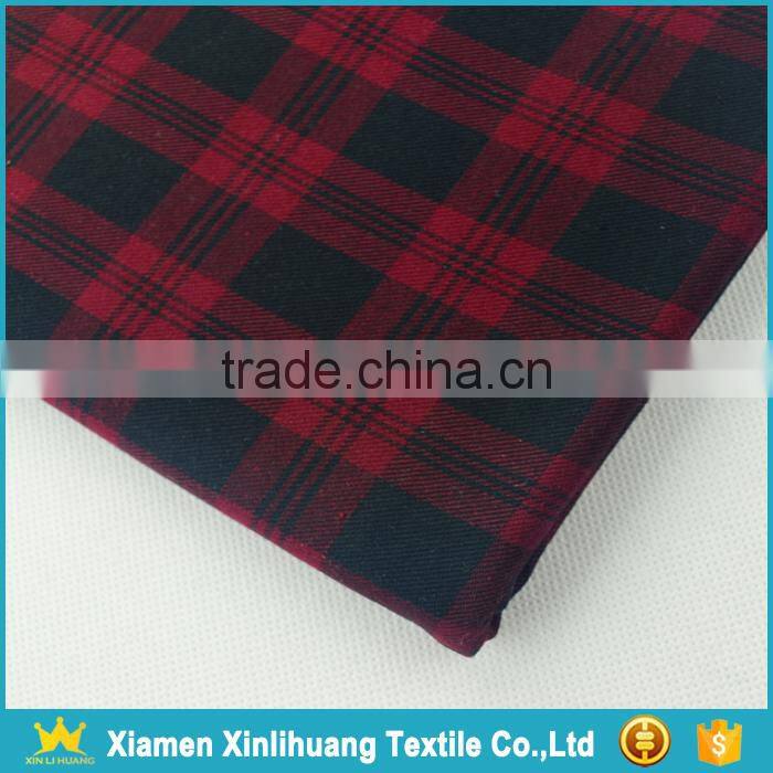 Wholesale New Fashion 40S Brushed 100 Cotton Yarn Dyed Twill Plaid Fabric for Shirt
