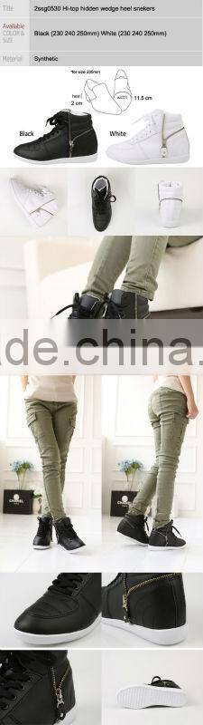 2ssg0530 Hi-top hidden wedge heel snekers