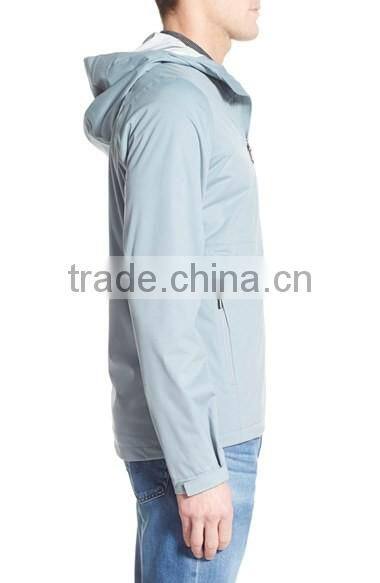 High Quality Regular Fit Zip Waterproof Hooded Coats For Men