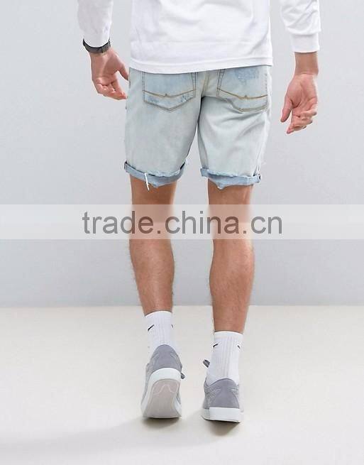 New fashion jeans shorts men distressed straight pants jeans