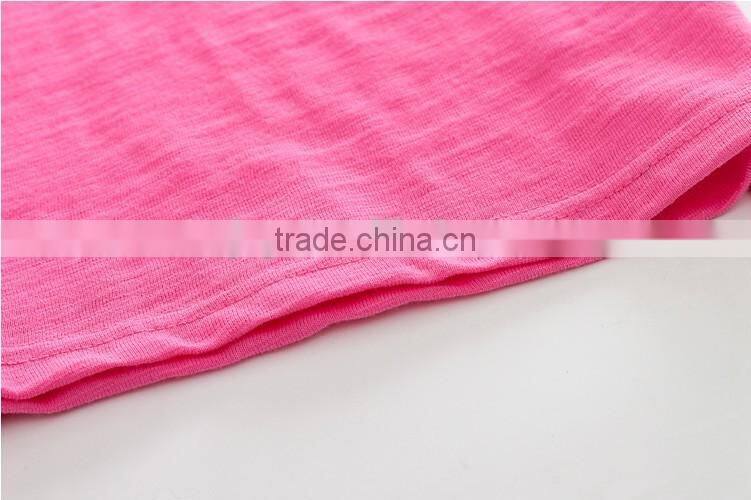 wholesale fashion kids clothes girls o-neck t-shirt for summer