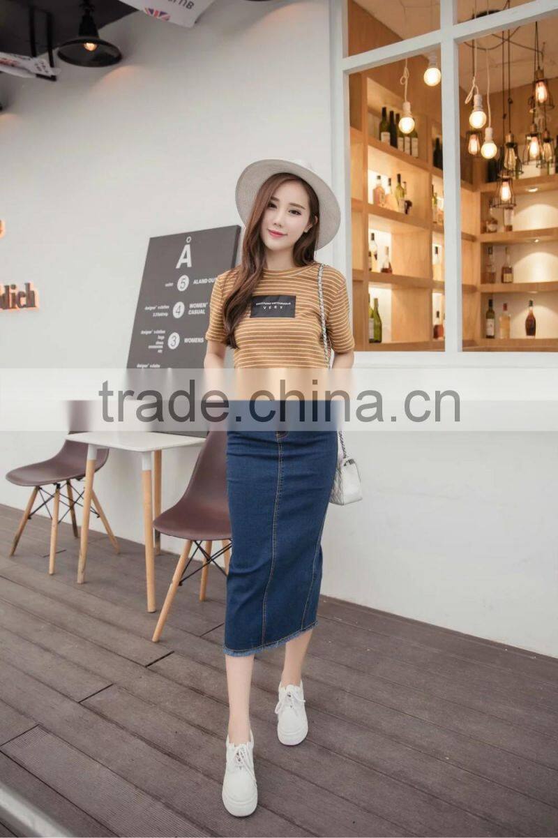 latest design new style summer tight jeans skirt long skirt for ladies