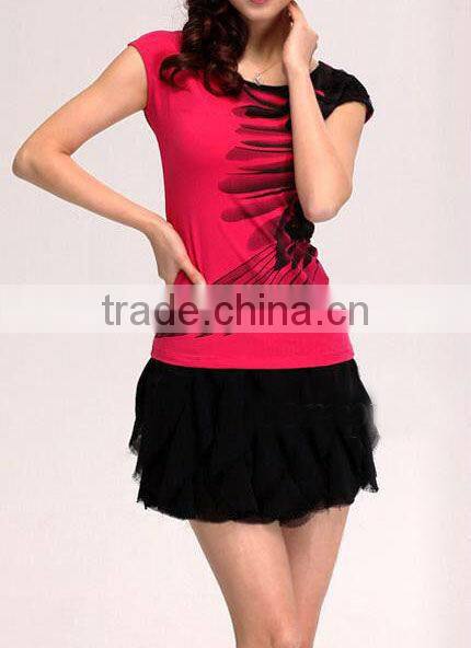 Slim Fit 3D Printing T-shirt 100% Cotton Round Neck 3D T-shirt